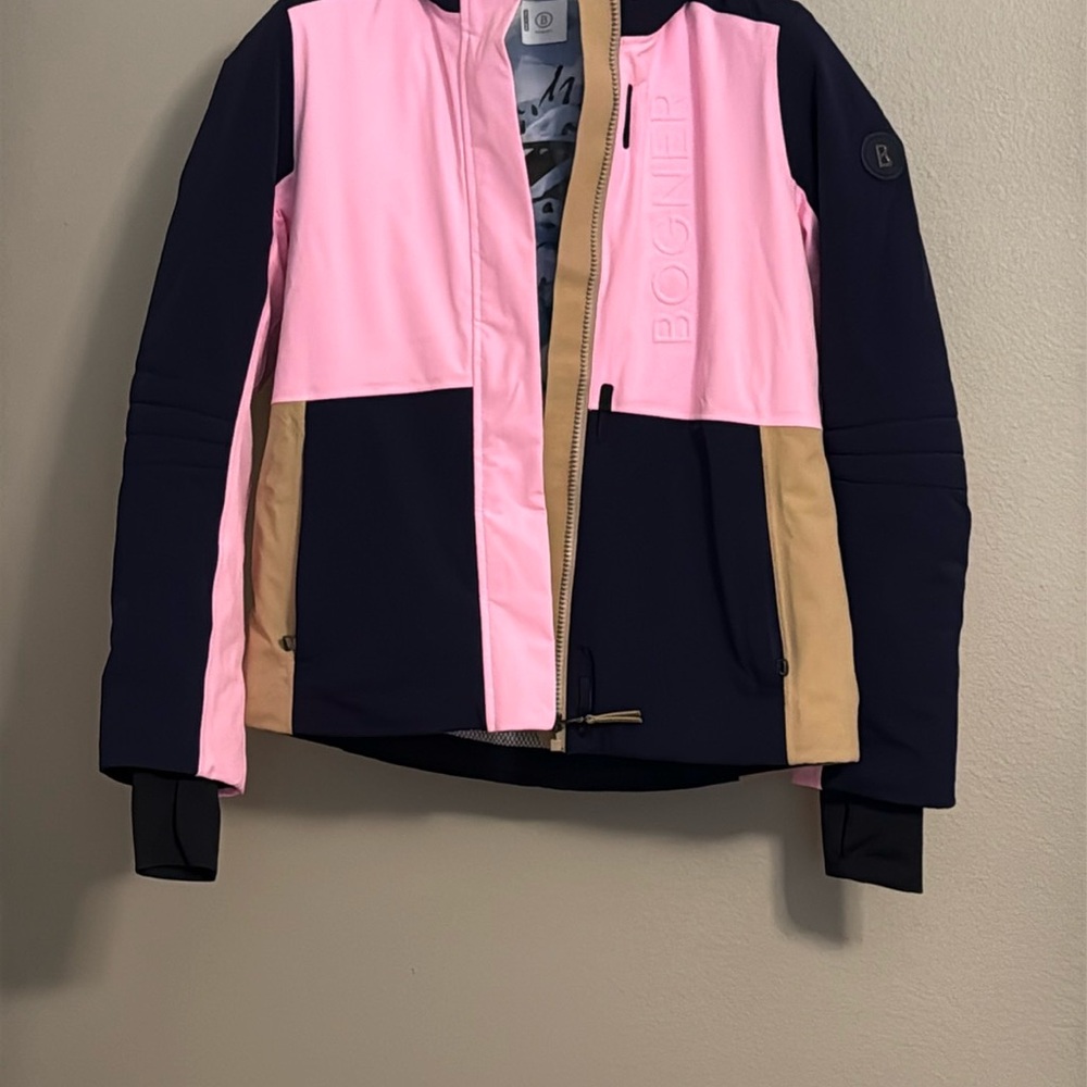 Bogner Pink and Navy Colorblock Jacket